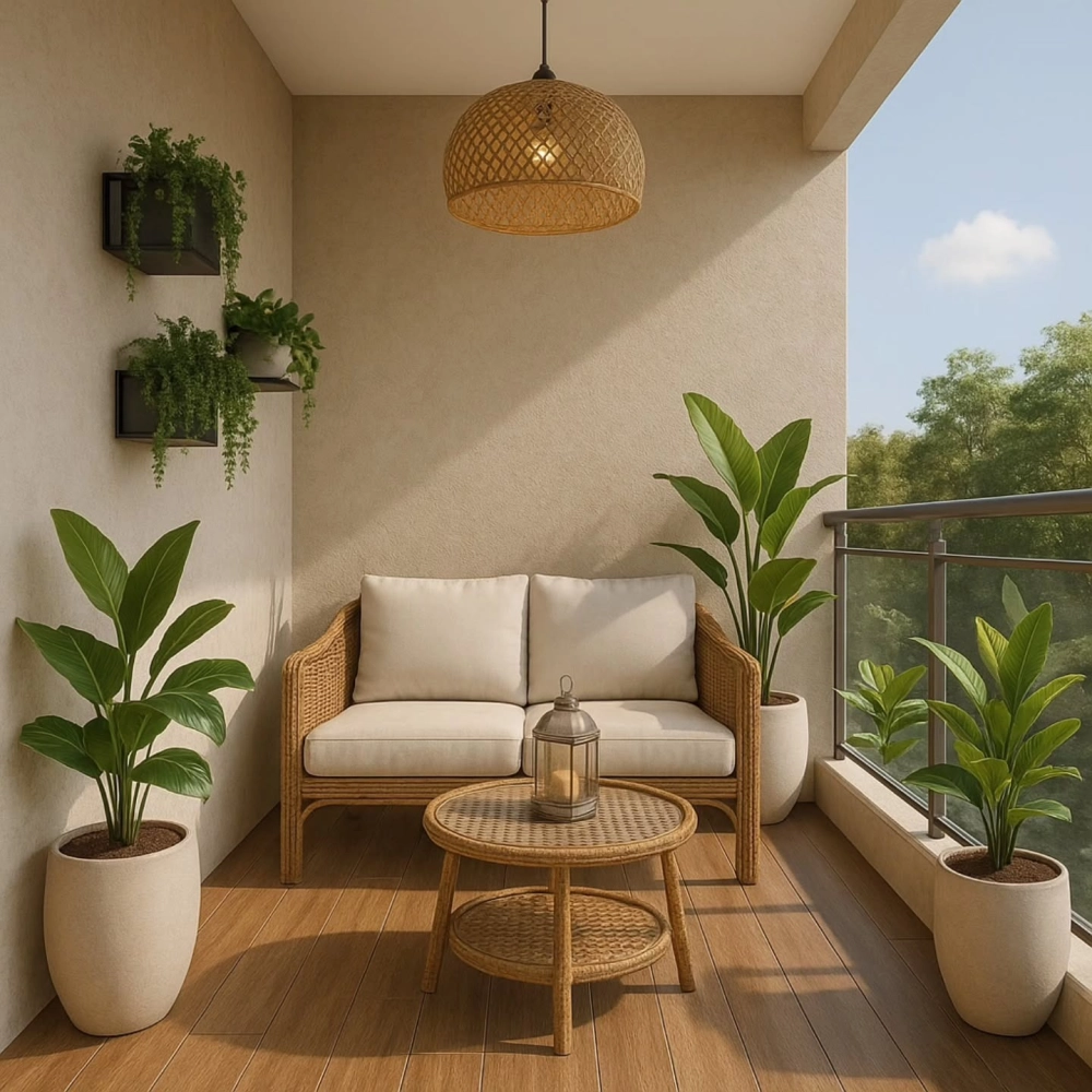 Mẫu ban công đẹp nhỏ trang trí theo hướng hiện đại