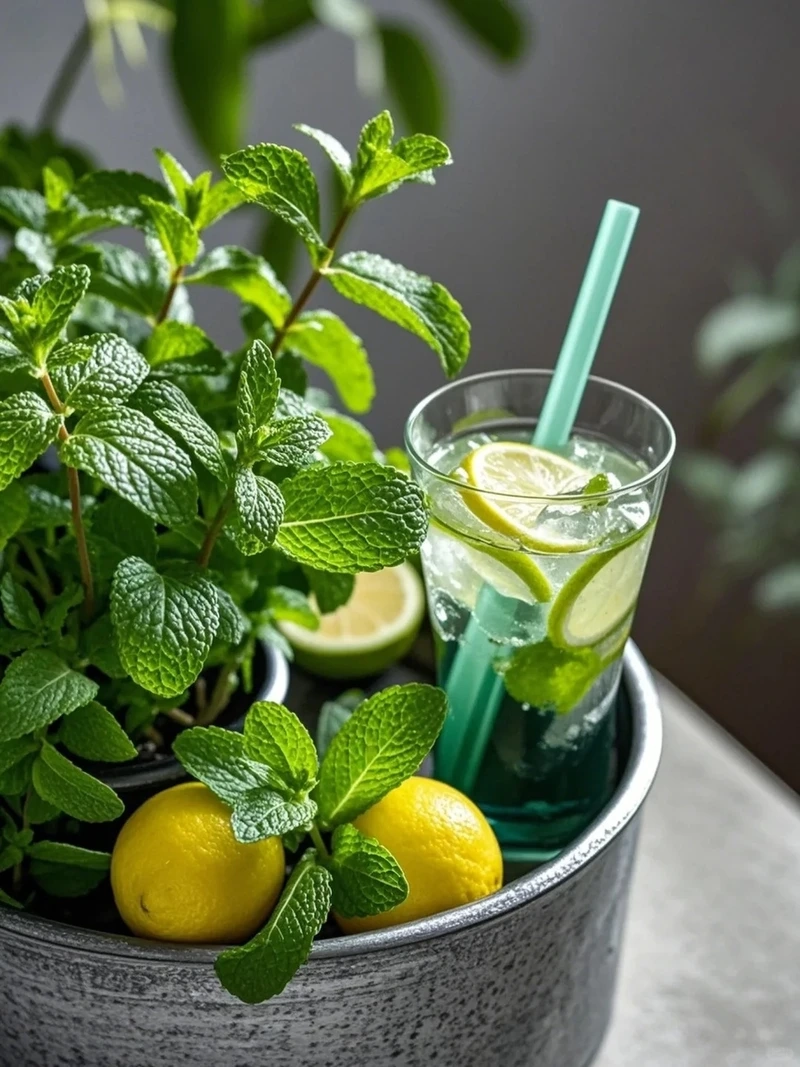 Hình ảnh cây bạc hà mang cảm giác tươi mới