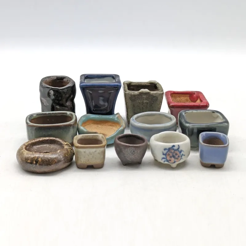 Mẫu chậu bonsai dáng thác đổ cao