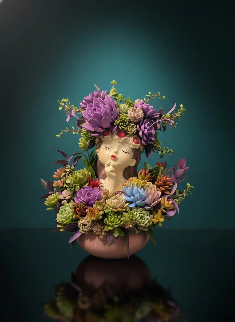 Tạo phong cách mới với chậu sen đá decor