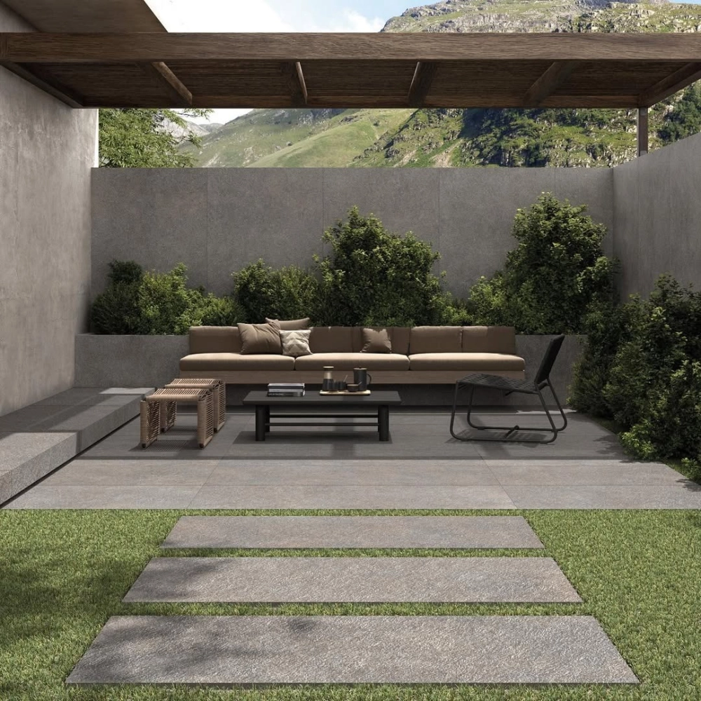 Gạch lát sân vườn chịu lực cho khu vực thường xuyên có xe qua lại