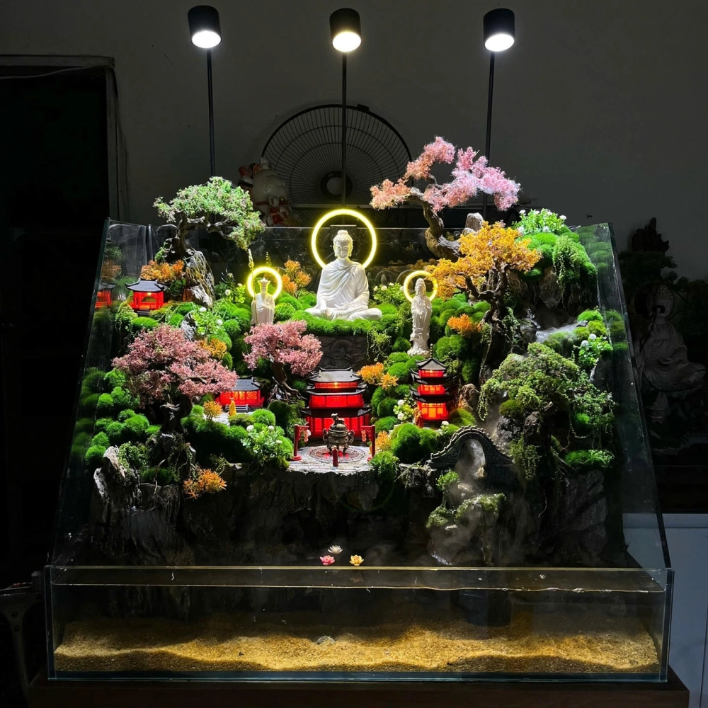 Nghệ thuật sắp đặt đá làm hòn non bộ tự nhiên và ấn tượng