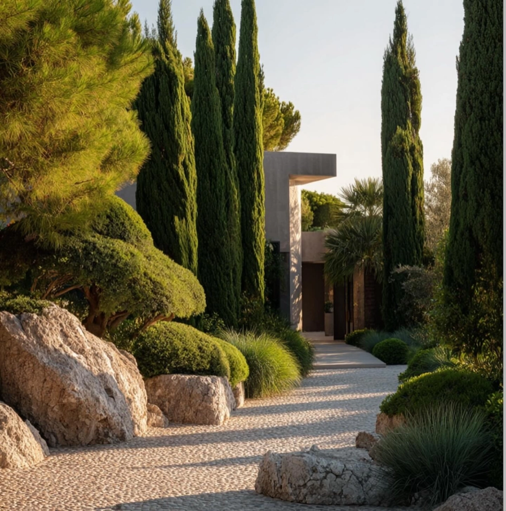 Những bước dạo sân vườn bằng đá tự nhiên độc đáo