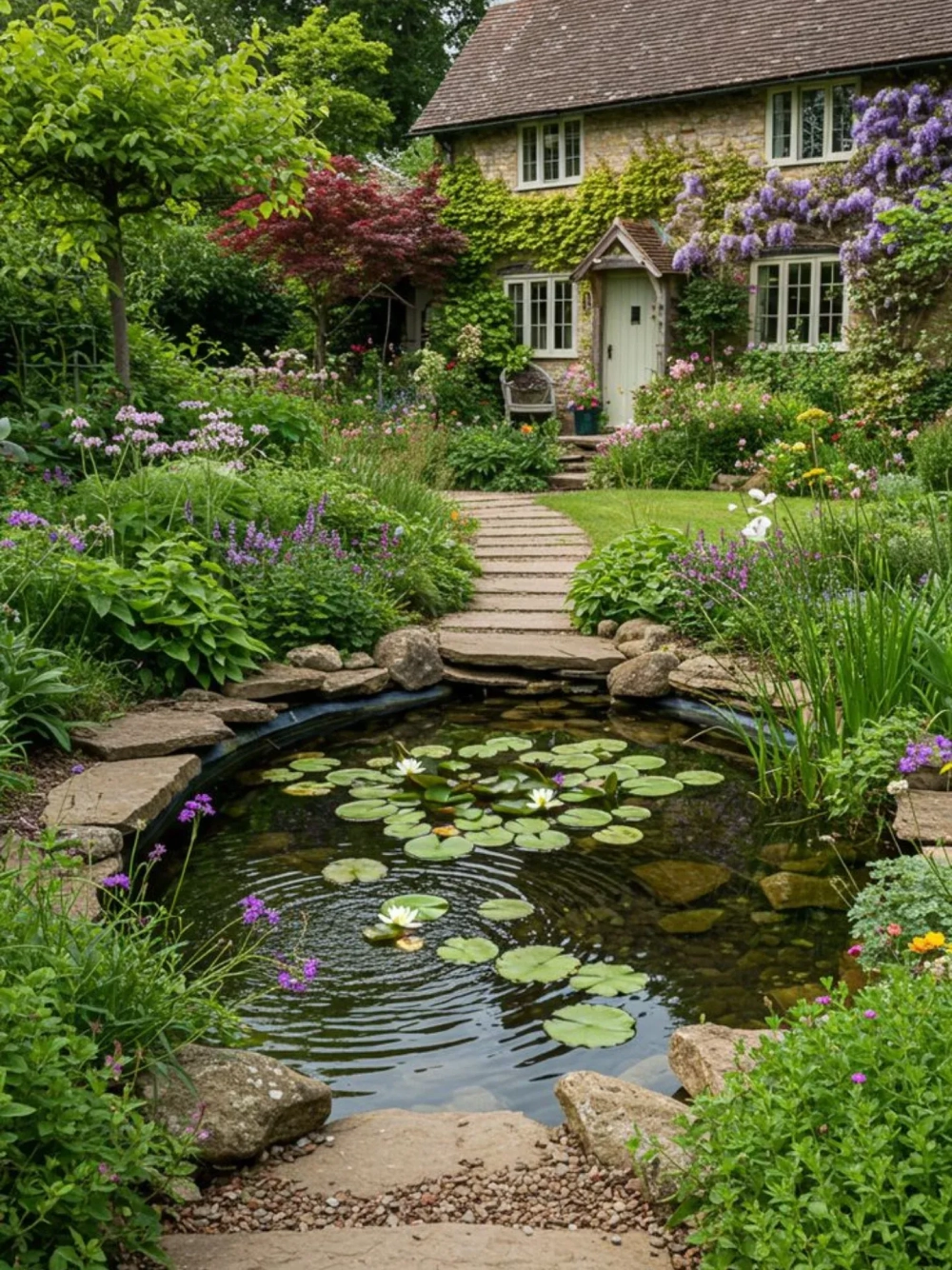 Kỹ thuật làm bờ kè ao cá đẹp và chắc chắn bằng đá tự nhiên