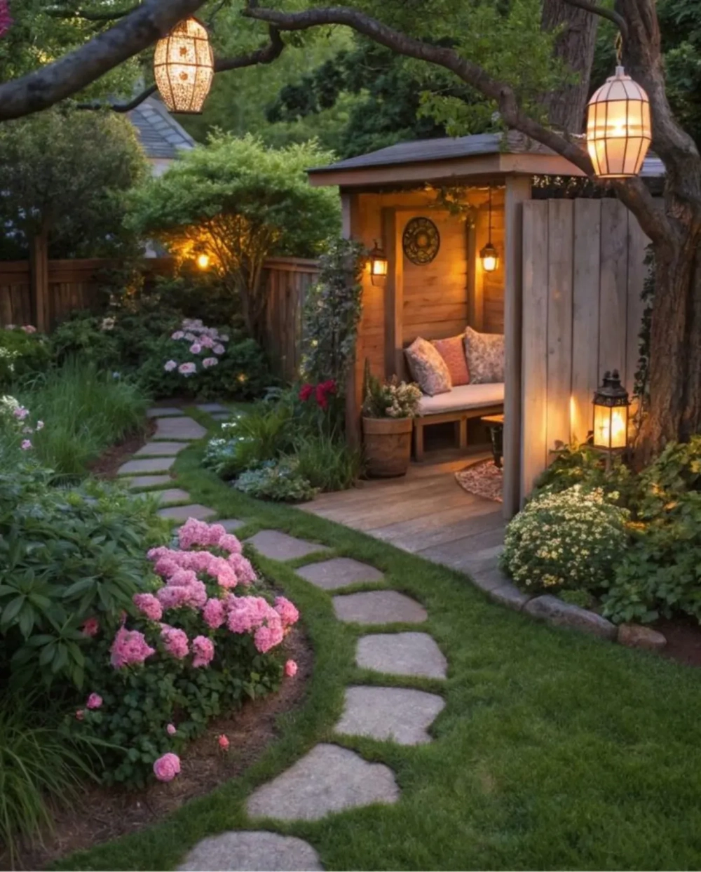 Phong cách sân vườn hiện đại châu âu đầy lãng mạn