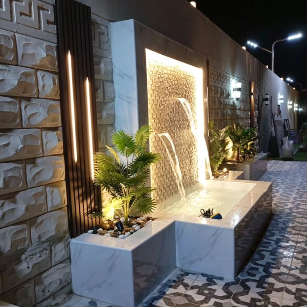 Thác nước hồ cá koi kết hợp hòn non bộ tự nhiên