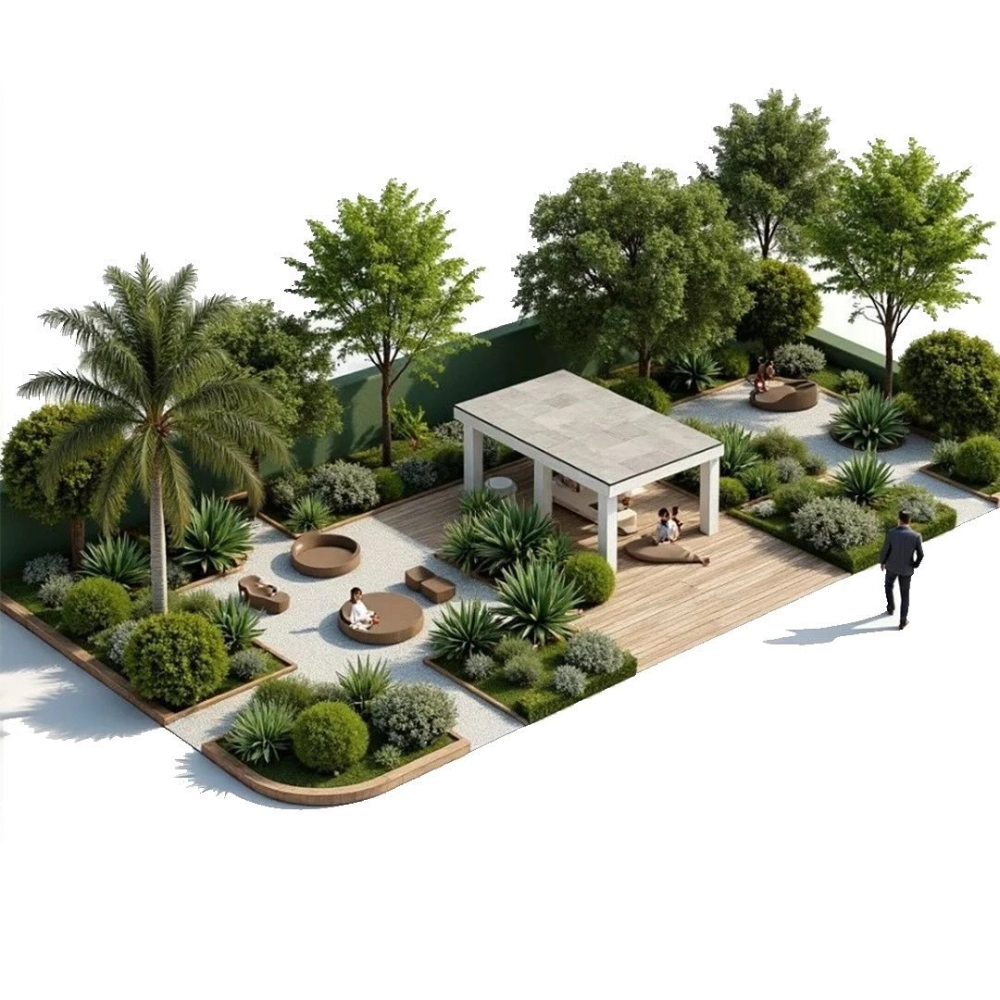 Ý tưởng thiết kế cảnh quan chung cư có vườn trên mái