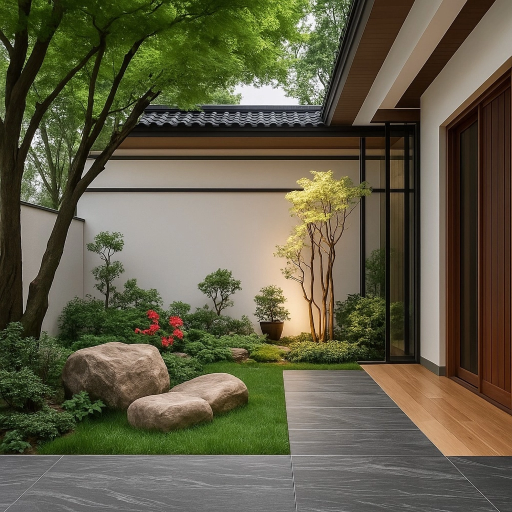 Bố trí tiểu cảnh sân vườn dưới gầm cầu thang hợp phong thủy gia chủ