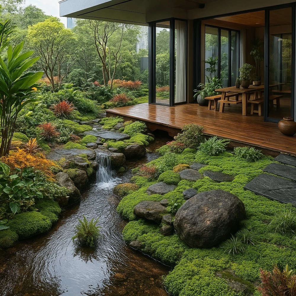 Chăm sóc tiểu cảnh sân vườn sen đá dễ trồng cho người bận rộn