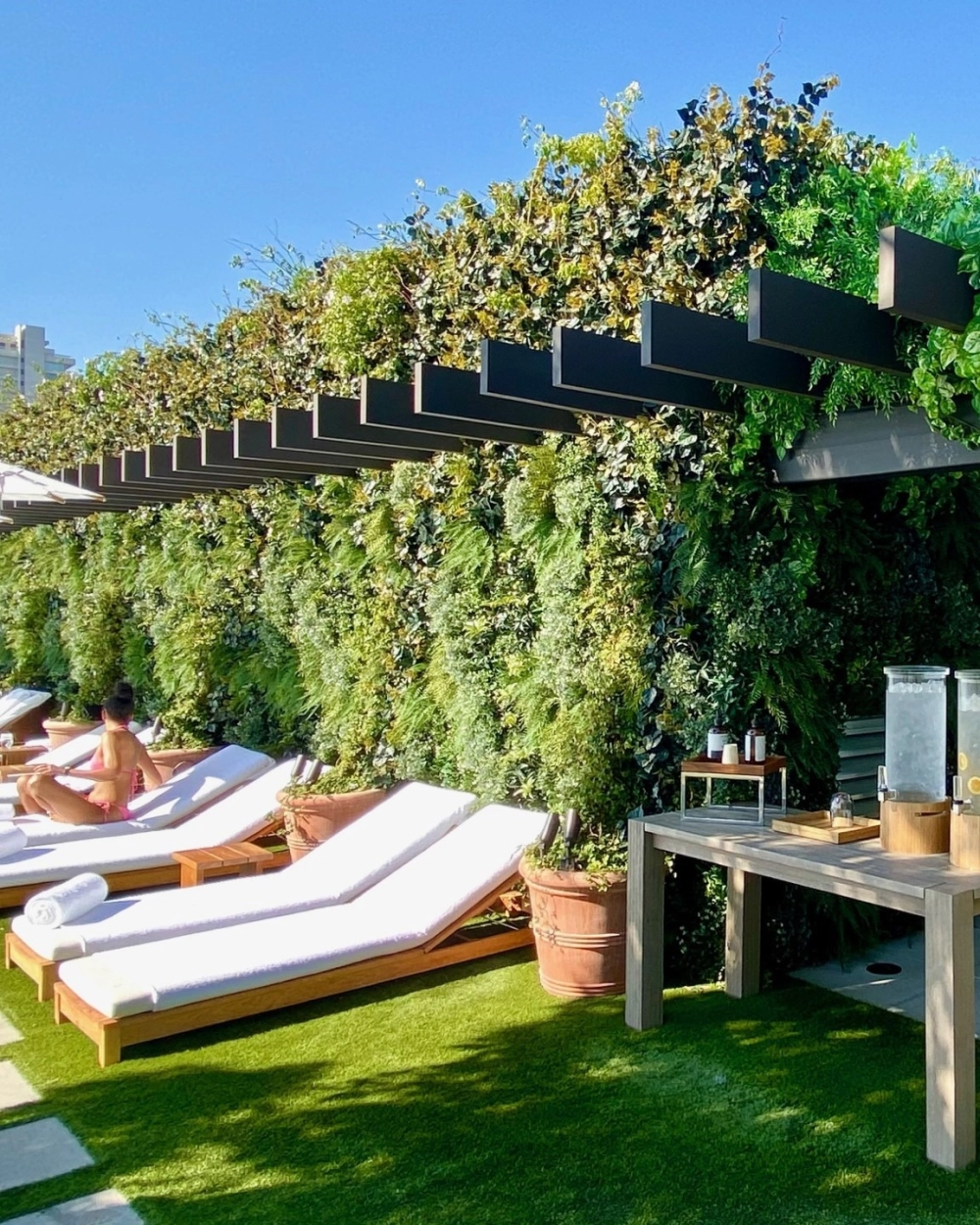 Mẫu tường cây xanh thật trong nhà giúp thanh lọc không khí