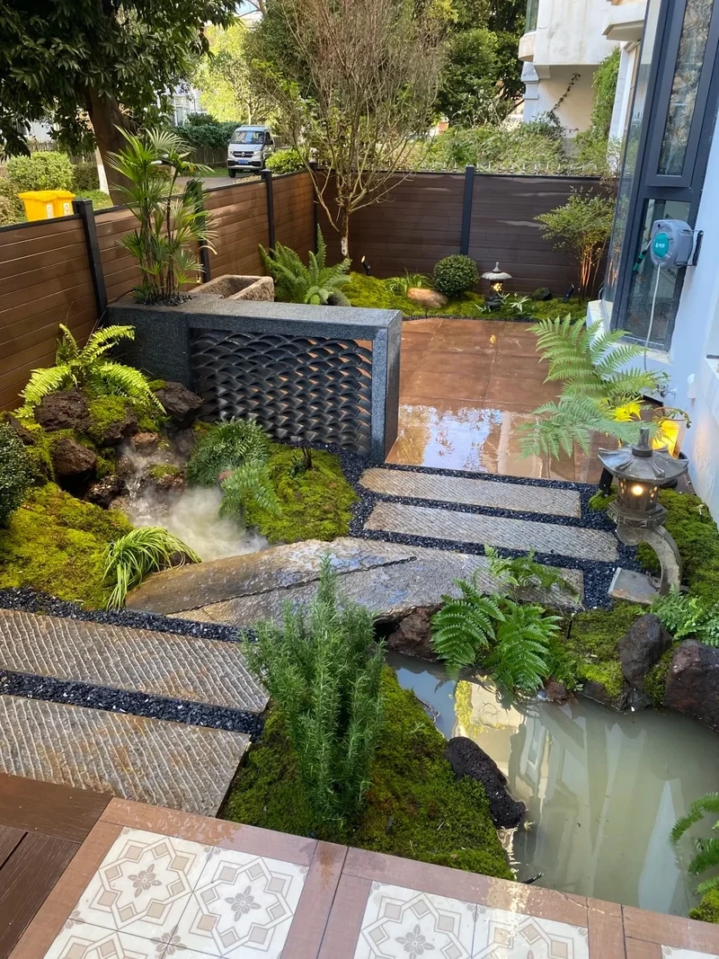 Hình ảnh sắc nét full HD nhờ mẫu sân vườn phong cách Trung Hoa ảnh full hd