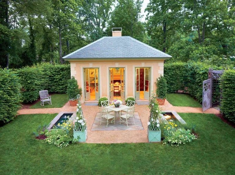 Không gian mở tuyệt vời thiết kế sân vườn cổ điển ngoài trời