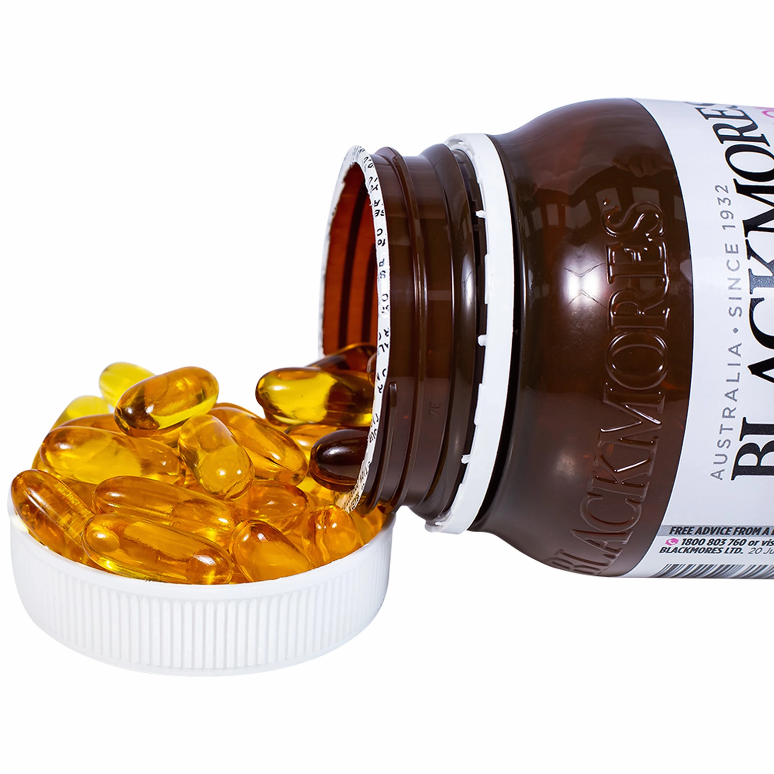 Ảnh Blackmores Evening Primrose Oil hỗ trợ làn da khỏe mạnh với độ nét cao và màu chai đậm