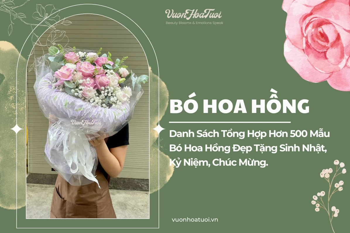 Bó Hoa Hồng phối nền thoáng nhẹ làm nổi bật cánh hoa và tăng cảm giác lãng mạn