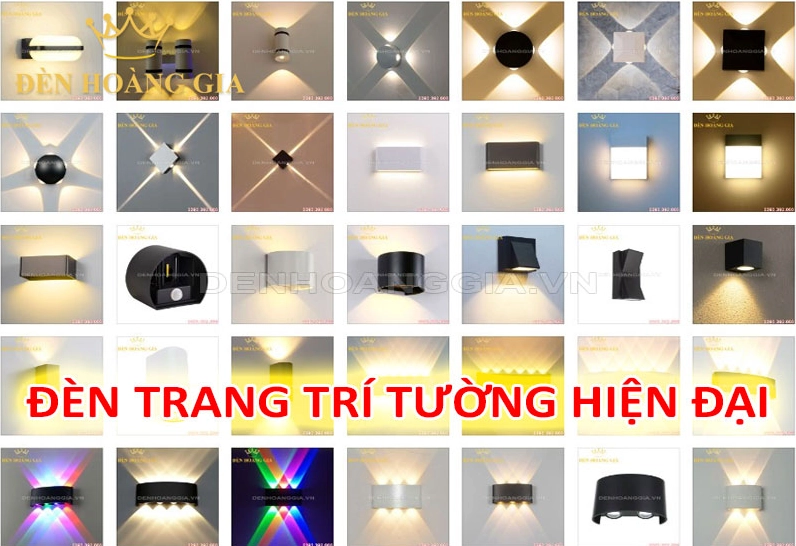 Đèn trang trí tường hiện đại tạo vệt sáng mềm trên bề mặt tường ngoài trời