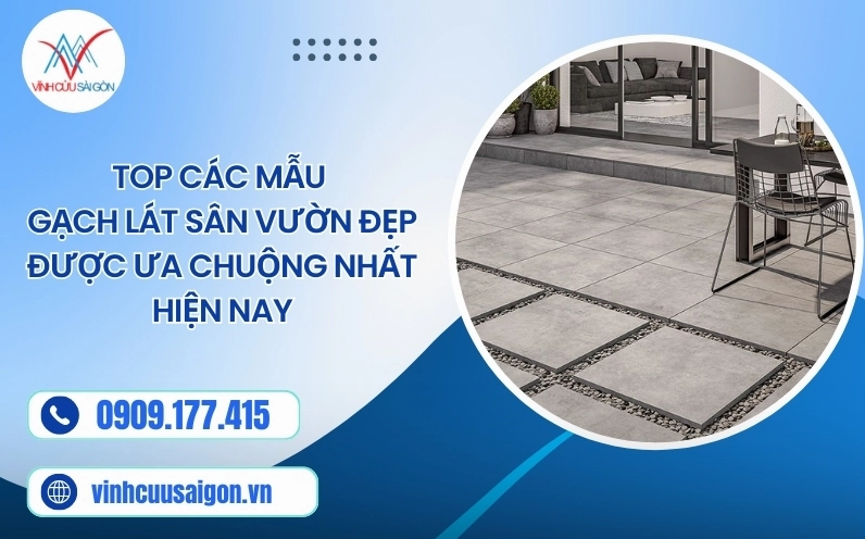 Gạch lát sân vườn có bề mặt phù hợp cho lối đi ngoài trời và khu vực thư giãn