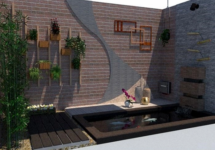 Hồ cá Koi trong nhà đẹp với không gian yên tĩnh và ánh sáng dịu