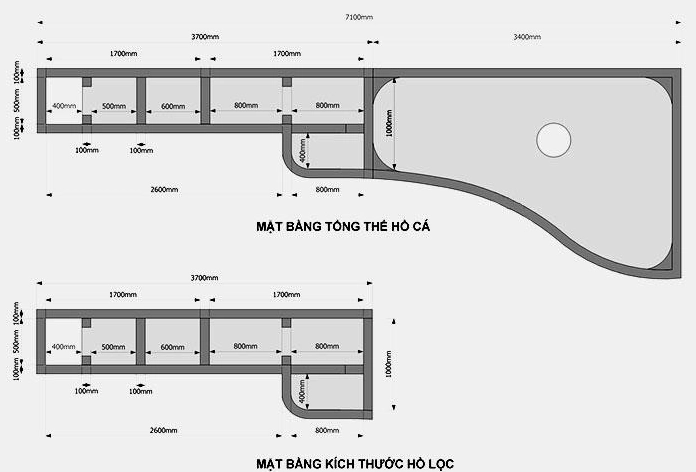 Mẫu bản vẽ kỹ thuật hồ Koi ngoài trời với không gian mở và bố trí phù hợp cảnh quan sân vườn