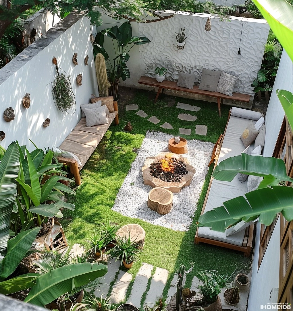 Mẫu vườn sân thượng đẹp với tầng cây xanh tạo cảm giác gần gũi thiên nhiên