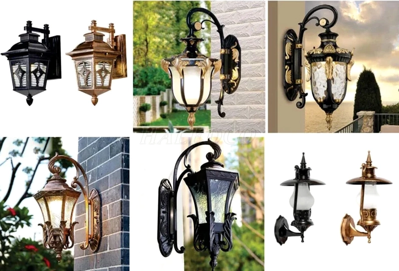 Nhiều mẫu đèn gắn tường kiểu dáng đẹp dành cho sân vườn biệt thự