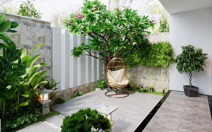 Sân vườn nhà phố xanh mát gợi lý do nên đưa thiên nhiên vào không gian sống đô thị