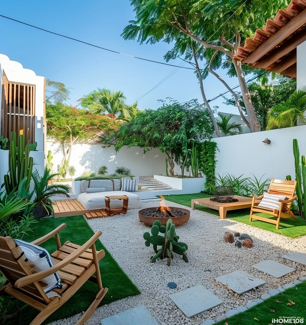 Thiết kế vườn sân thượng độc đáo với bố cục cây xanh và lối thư giãn hiện đại