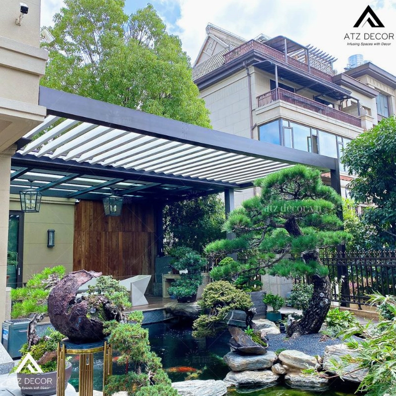 Tiểu cảnh sân vườn sau nhà tạo khoảng xanh riêng tư và yên tĩnh