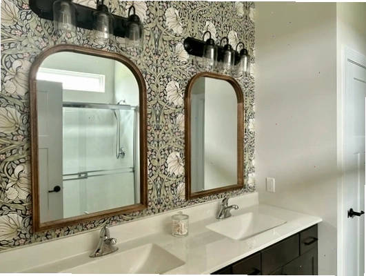 Pimpernel By William Morris peel and stick wallpaper room mockup