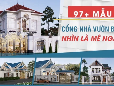 Cổng sân vườn đẹp mở lối vào thiên nhiên