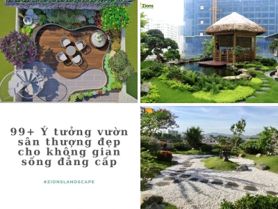 Sân vườn xanh đẹp mê hoặc cho không gian sống