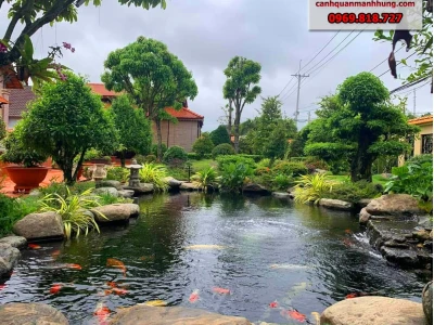 Thi công cảnh quan đẹp với vườn xanh giàu sức sống