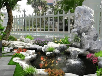 Thi công tiểu cảnh đẹp cho không gian sống xanh